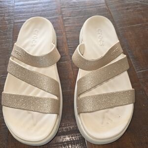 CROCS Glitter Sandals - Gold